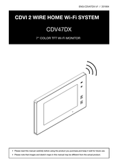 CDVI CDV47DX Manual