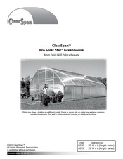 ClearSpan Pro Solar Star R030 Instructions Manual