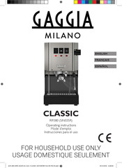 Gaggia SIN035R Operating Instructions Manual