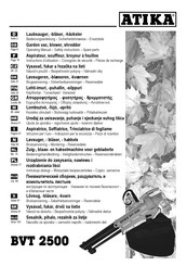 ATIKA BVT 2500 Operating Manual – Safety Instructions – Spare Parts