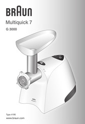 Braun Multiquick 7 G 3000 Manual