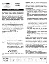 Little Giant GP-M231 Manual