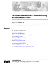 Cisco 6500 - Catalyst Series 10 Gigabit EN Interface Module Expansion Installation Note