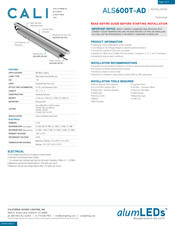 Cali ALS600T-AD-LVR Installation Manual