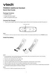 Vtech FS2605A Quick Start Manual