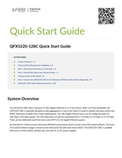 Juniper QFX5220-128C Quick Start Manual