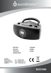 SOUNDMASTER SCD1500 Manual