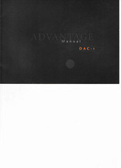 Advantage DAC-1 Manual