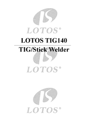 LOTOS TIG140 Manual