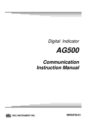 RKC INSTRUMENT AG500 Communication Instruction Manual
