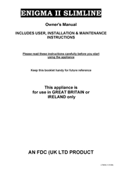 FDC ENIGMA II SLIMLINE Owner's Manual