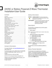 Interlogix IS-ZW-TSTAT-500 Installation & User Manual