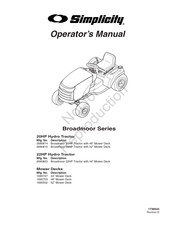 Simplicity Broadmoor 20HP Operator's Manual