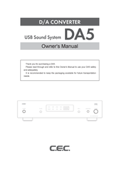 C.E.C. DA5 Owner's Manual