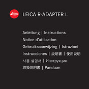 Leica R-ADAPTER L Instructions Manual