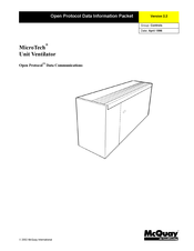 McQuay MicroTech UV2S2 Series Protocol Manual