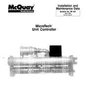 McQuay MicroTech Installation And Maintenance Data