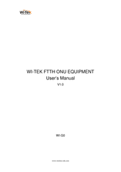 Wi-Tek FTTH ONU EQUIPMENT User Manual