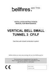 Bellfires VERTICAL BELL SMALL TUNNEL 3 CF Installation Instructions & Manual For Maintenance