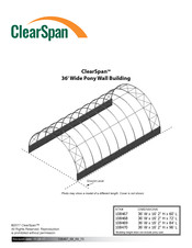 ClearSpan 36' Wide Pony Wall Building Instruction Manual