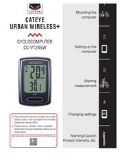 Cateye URBAN WIRELESS+ CC-VT245W Instruction Manual