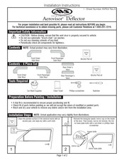 Avs Aerovisor Installation Instructions Manual