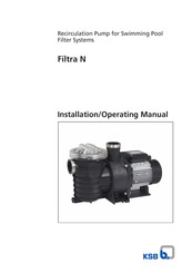 KSB Filtra N Installation & Operating Manual