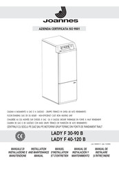 Joannes LADY F 40-120 B Installation And Maintenance Manual