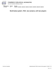 Volvo 39825256 Installation Instructions Manual