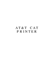 AT&T CAT PRINTER Manual