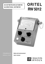 Chauvin Arnoux ORITEL RW 5012 User Manual