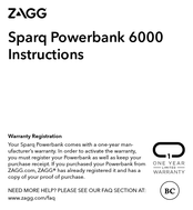 Zagg Sparq Powerbank 6000 Instructions Manual