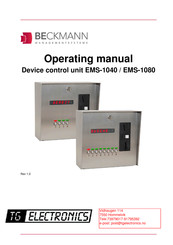 Beckmann EMS-1040 Operating Manual