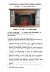 Stonegate FP10-27-11-50-OLOAKS Assembly And Operation Manual