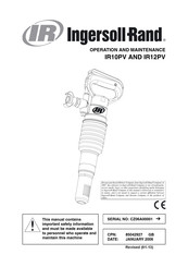Ingersoll Rand IR12PV Operation And Maintenance
