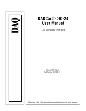 National Instruments DAQCard-DIO-24 User Manual