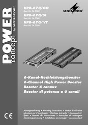 Monacor POWER concept HPB-670/SI Mounting Instructions