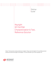 Keysight Technologies RF PA/FEM Startup Manual