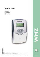 RESOL WMZ Mounting, Connection, Operation