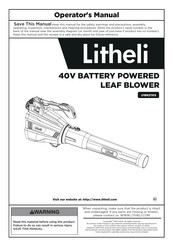 Litheli U1BR21103 Operator's Manual
