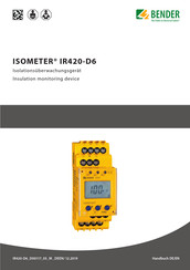 BENDER ISOMETER IR420-D6 Manual