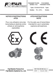 Fuji Electric FCX-AII Instructions Note