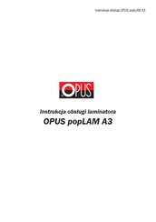 Opus popLAM A3 User Manual