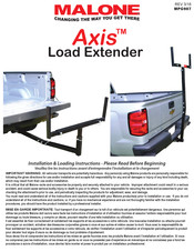 MALONE Axis MPG907 Installation & Loading Instructions