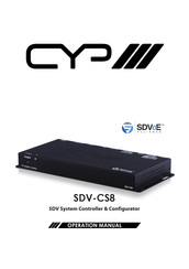 CYP SDV-CS8 Operation Manual