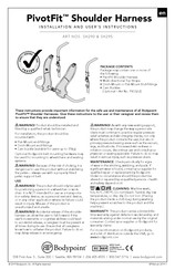 Bodypoint PivotFit SH295 Installation And User Instructions Manual