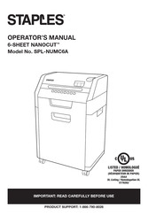 Staples NANOCUT SPL-NUMC6A Operator's Manual