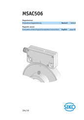 Siko MSAC506 Translation Of The Original Installation Instructions
