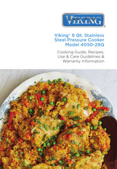 Viking 4050-28Q Cooking Manual, Recipes, Use & Care Manuallines & Warranty Information