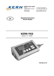 KERN YKD Operating Instructions Manual